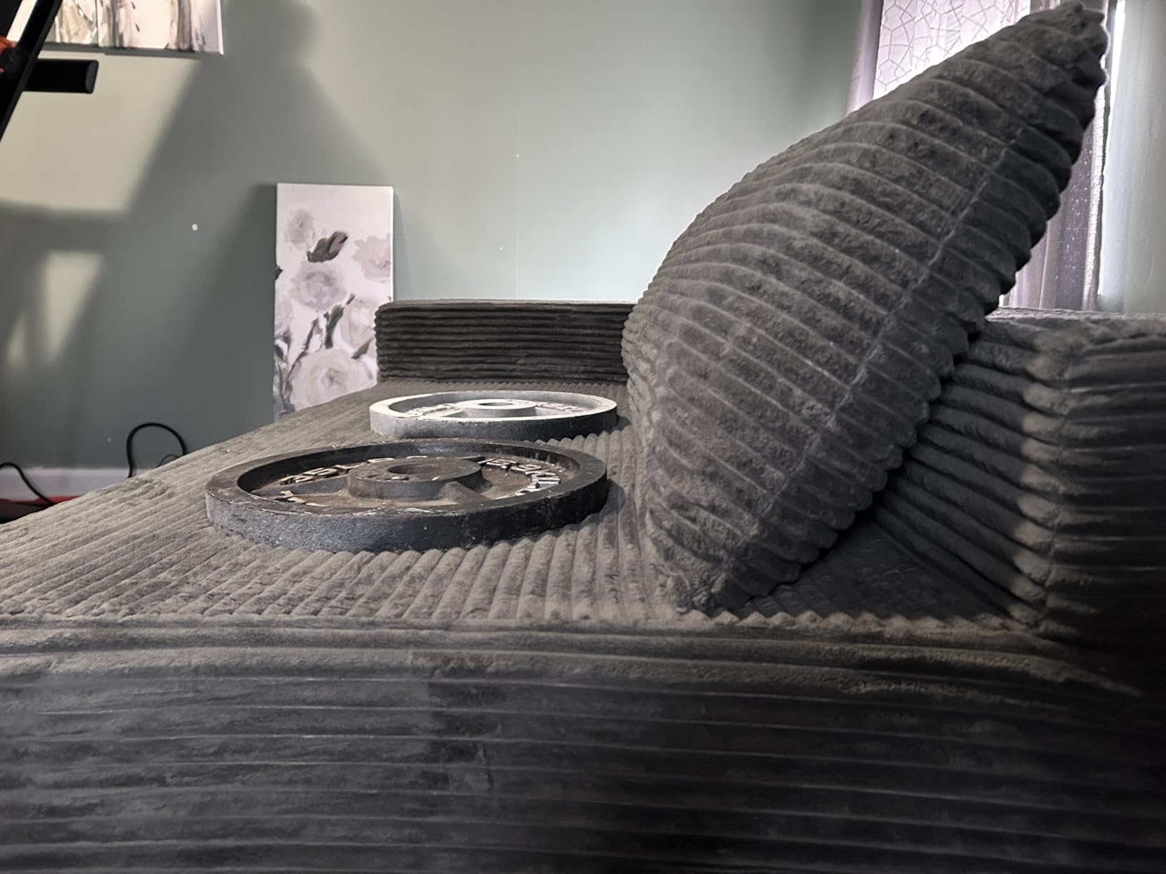 Mangodan Cloud Sectional Sofa, Boneless Couch for Living Room, Dark Grey customer photo 2