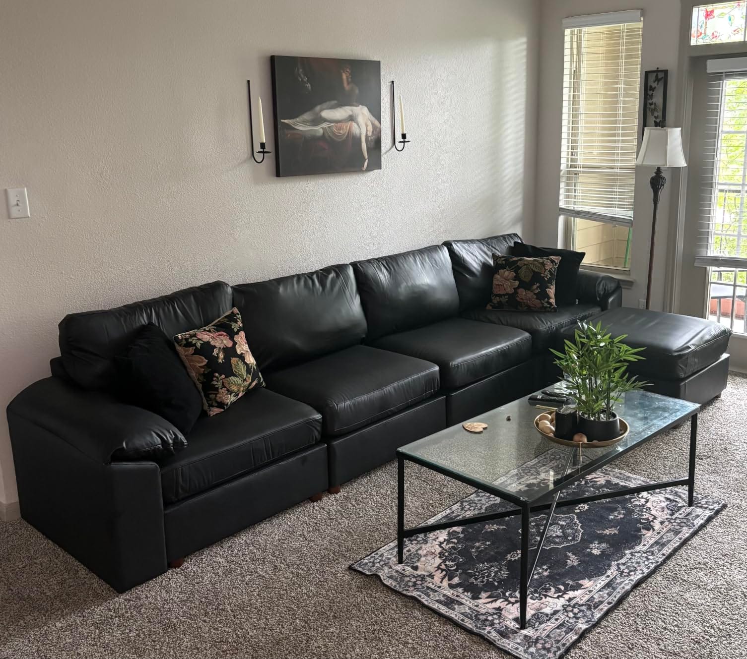 EASE MOOSE Modular Sectional Sofa, U Shaped Scratch Resistant Couch, Beige customer photo 2