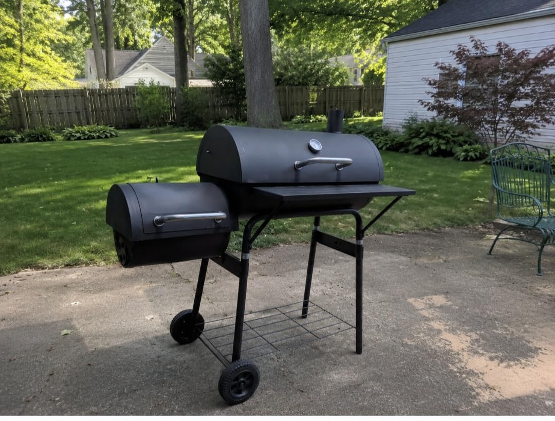 Charcoal Grill Offset Smoker 535 Sq.In.with Front Table for Outdoor BBQ customer photo 1