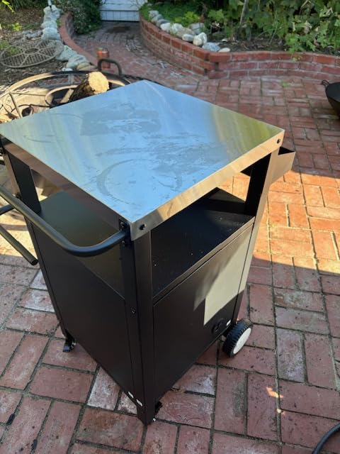 Outdoor Grill Table with Sink, Metal Worktable Kitchen Cabinet Island customer photo 1