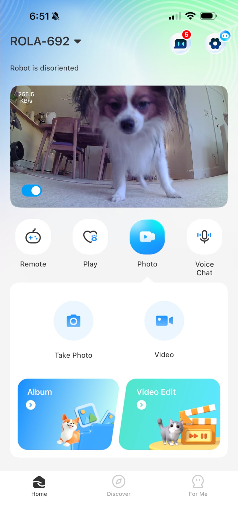 Enabot EBO ROLA PetPal Mobile 2.5K Pet Camera Robot with Treat Dispenser customer photo 2