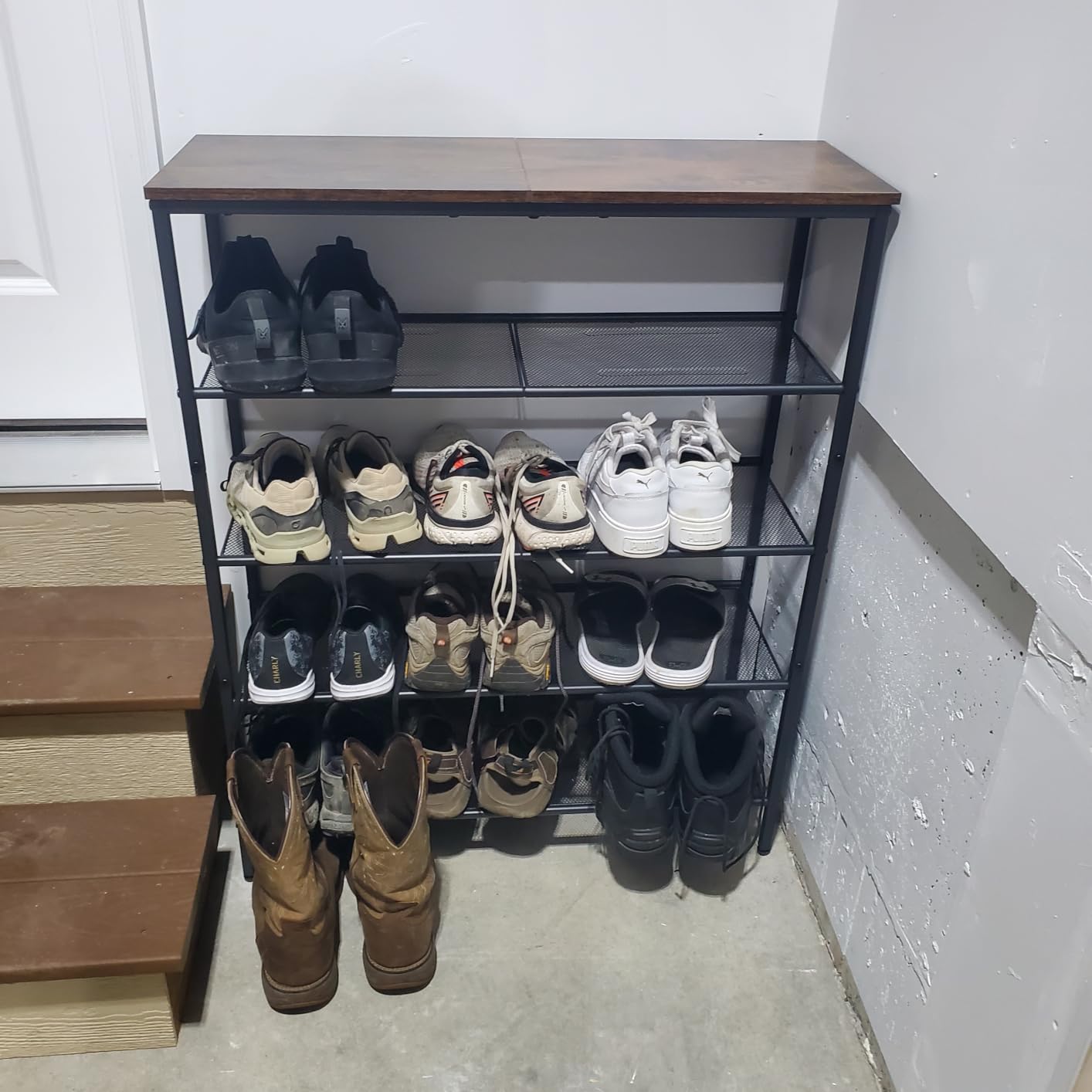VASAGLE 5-Tier Shoe Rack, 18-24 Pairs, Metal Mesh customer photo 1