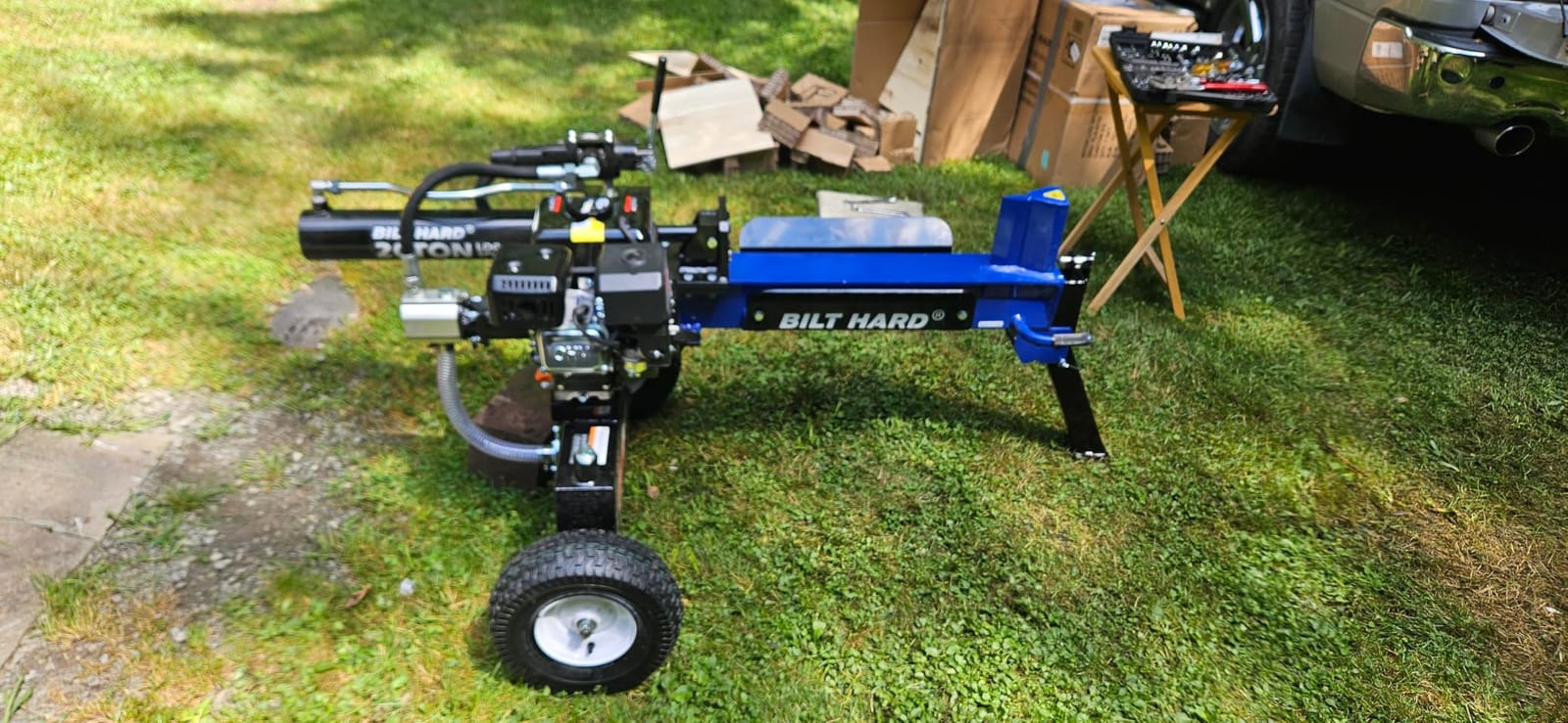 BILT HARD 22 Ton Gas Log Splitter, 209cc Engine with 2 Stage 14 GPM Hydraulic Pump, 21 Inch Log Capacity, Horizontal Hydraulic Firewood Splitter for Home, Farm and Outdoor Use customer photo 2