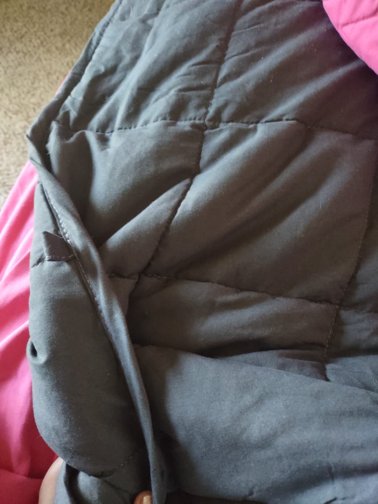 Smart Queen Weighted Blanket 25lbs (78”x85”,Grey) King Size Soft Cooling Heavy Blanket for Sleeping, Breathable All Season Comfort with Premium Glass Beads,Machine Washable customer photo 2