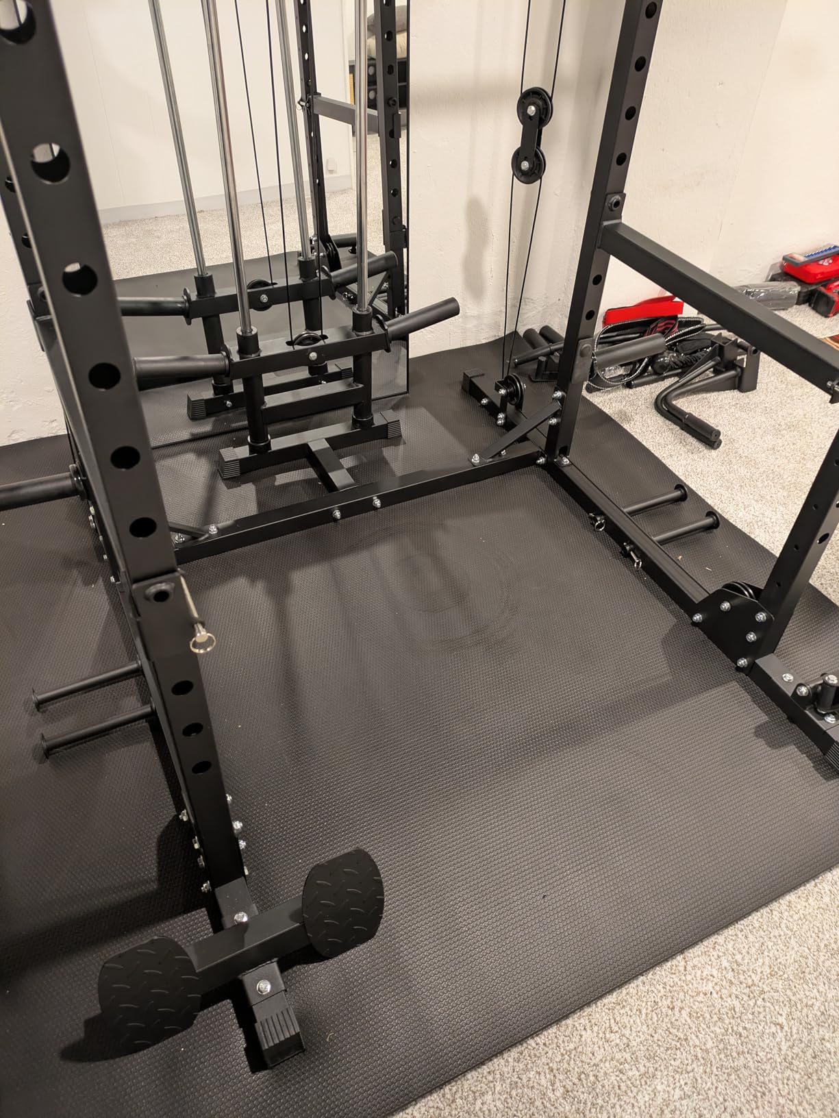 MAJOR FITNESS Drone1 Power Cage, All-in-One Home Gym with Cable Crossover, LAT Pulldown, Squat Rack & Landmine Attachment, Heavy-Duty Strength Training System for Home Gym customer photo 1