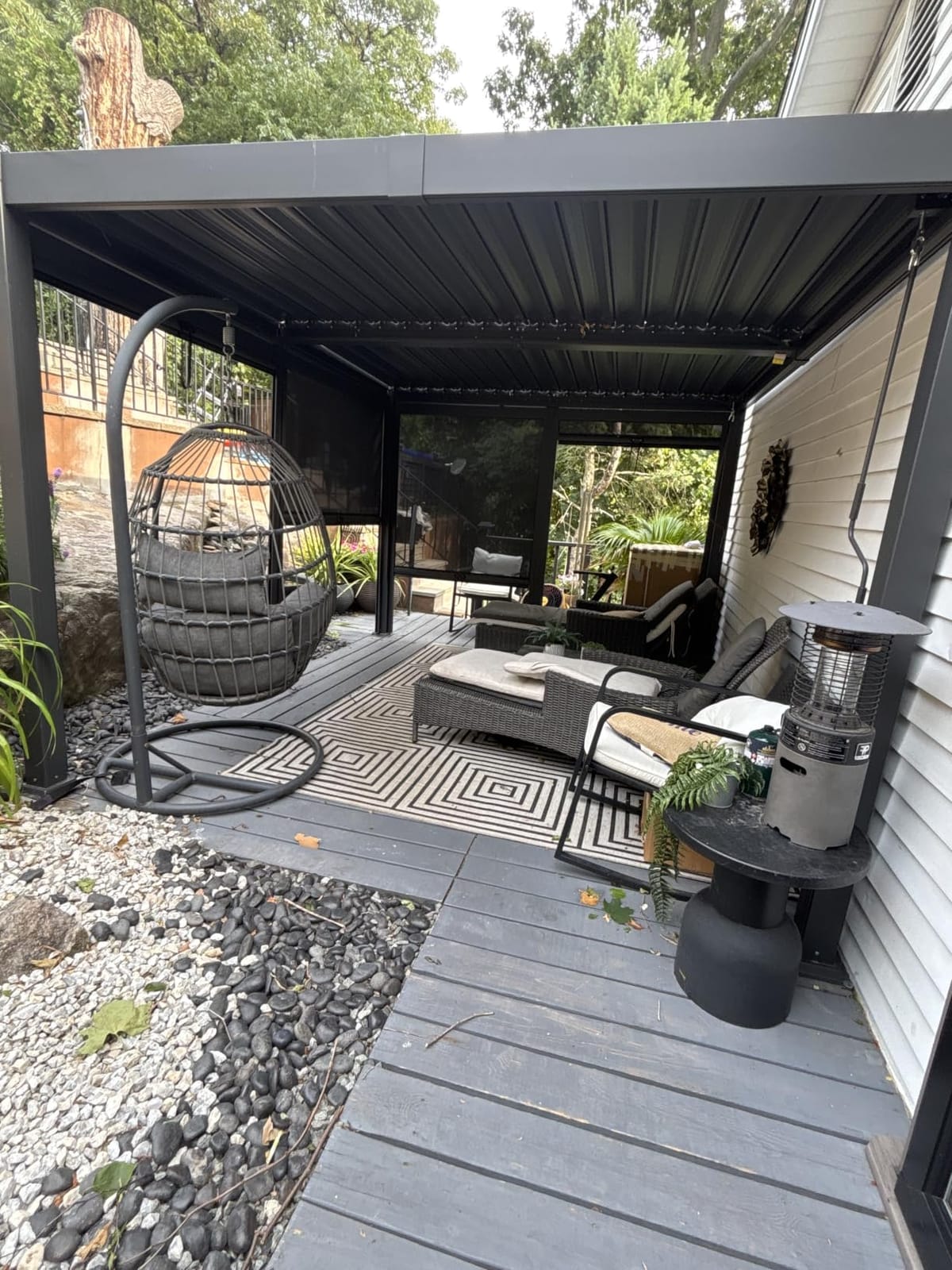 AirWire 12'x16' Louvered Pergola All-Aluminum Gazebo Dark Gray customer photo 1