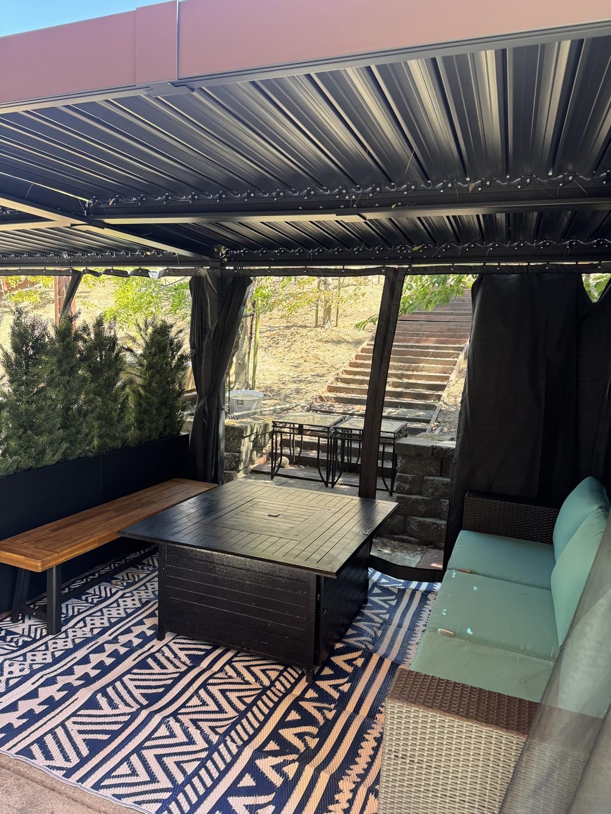 AirWire 12'x16' Louvered Pergola All-Aluminum Gazebo Dark Gray customer photo 2