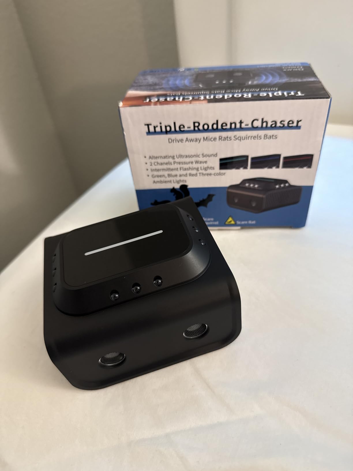 Ultrasonic Rodent Repeller Plug in for Mice, Rats & Squirrels – Electronic Pest Repellent Indoor – Mouse Deterrent for Home, Kitchen, Attic, Garage – Humane Rat Control (Black) customer photo 2