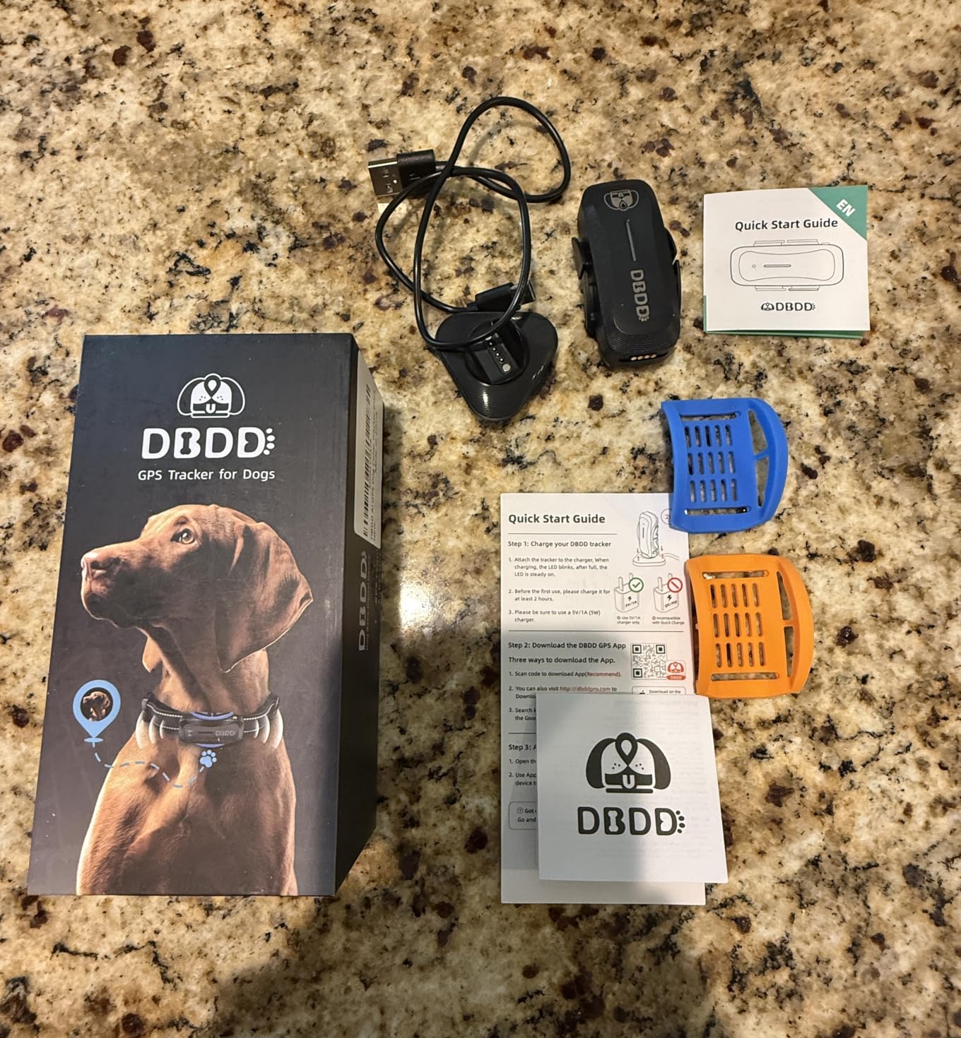 DBDD GPS Dog Tracker with Subscription,Virtual Fence&Health Monitor,IP67,BK customer photo 1