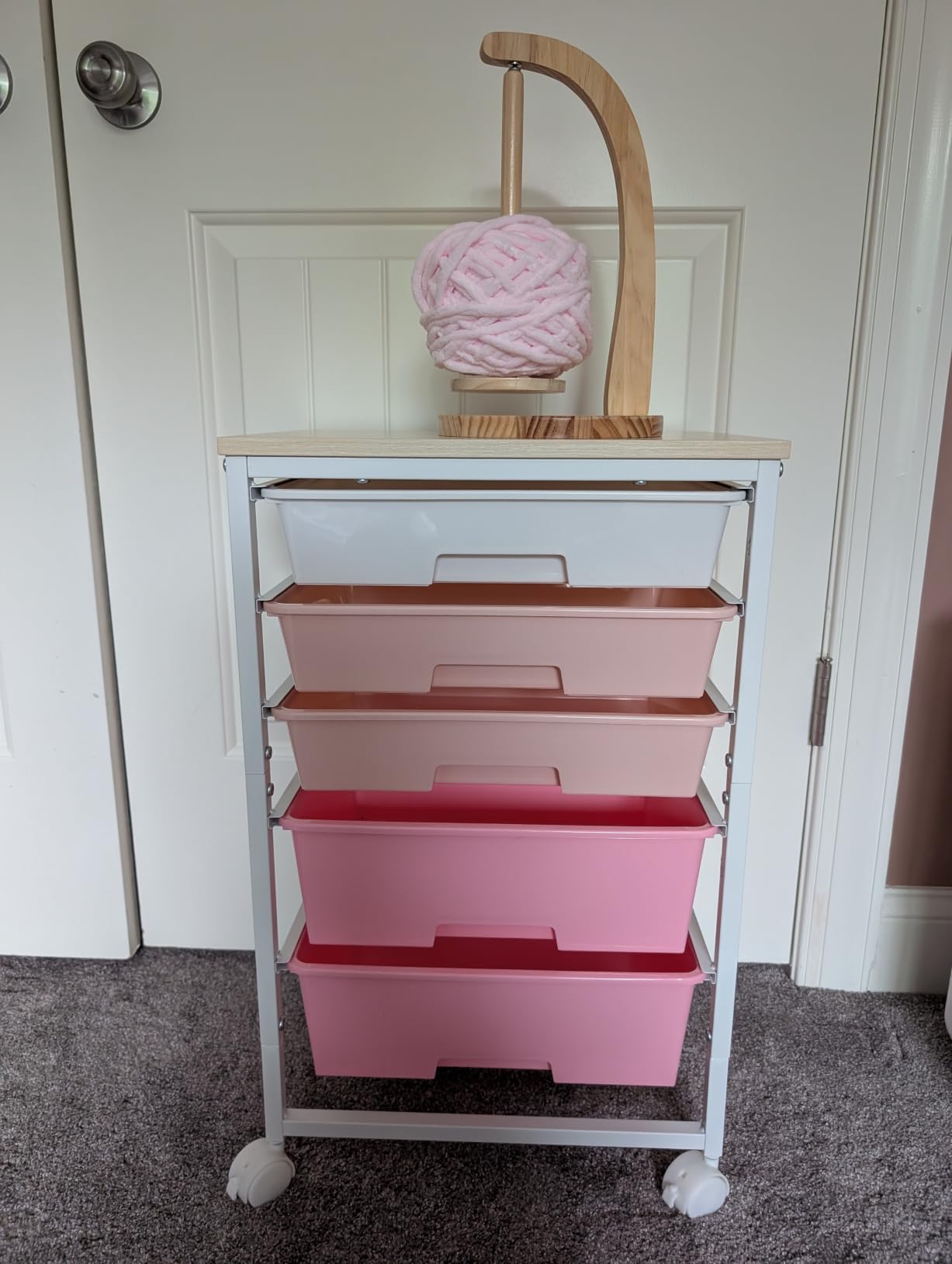 VASAGLE Rolling Cart with Drawers, Craft Organizers and Storage customer photo 2