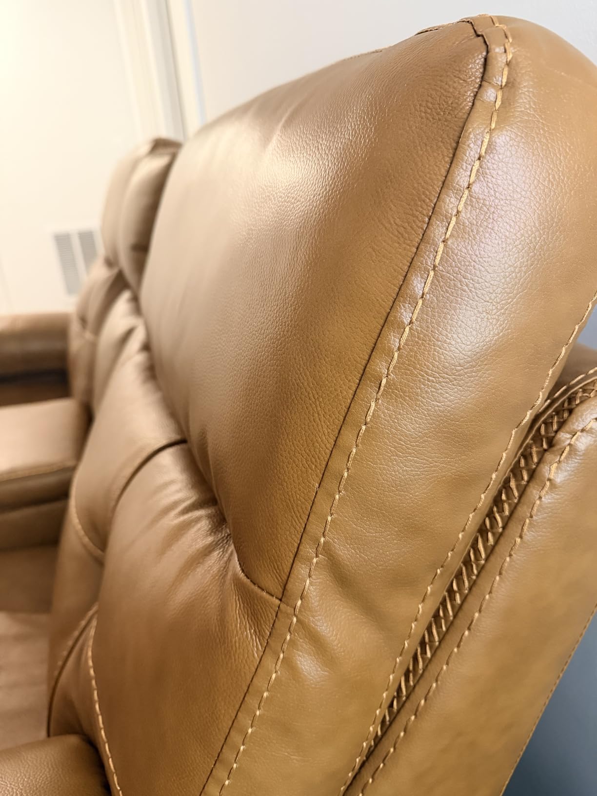 CANMOV Genuine Leather L-Shaped Power Recliner Sectional Corner Sofa customer photo 1