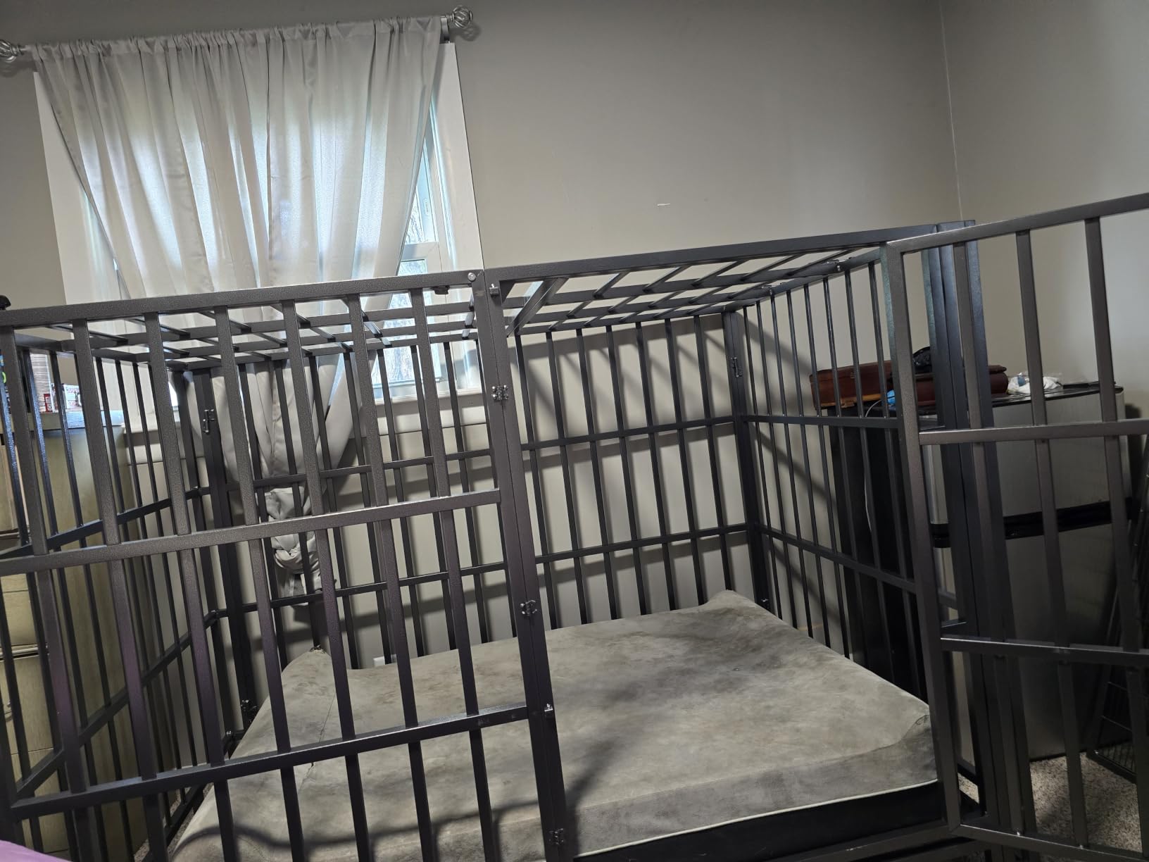 Hiwokk 54 Inch Heavy Duty Dog Crate, Indestructible Kennel for XLarge Dogs customer photo 2