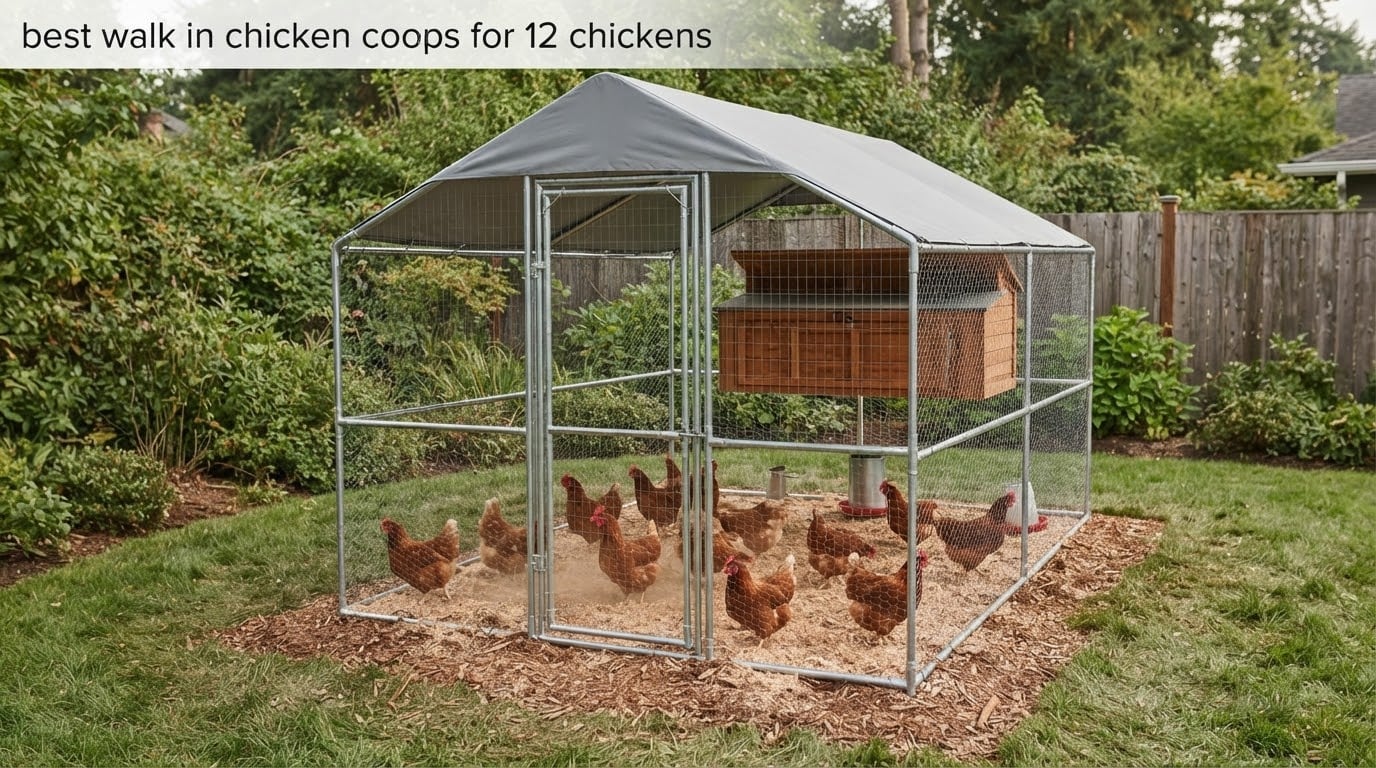 best walk in chicken coops for 12 chickens