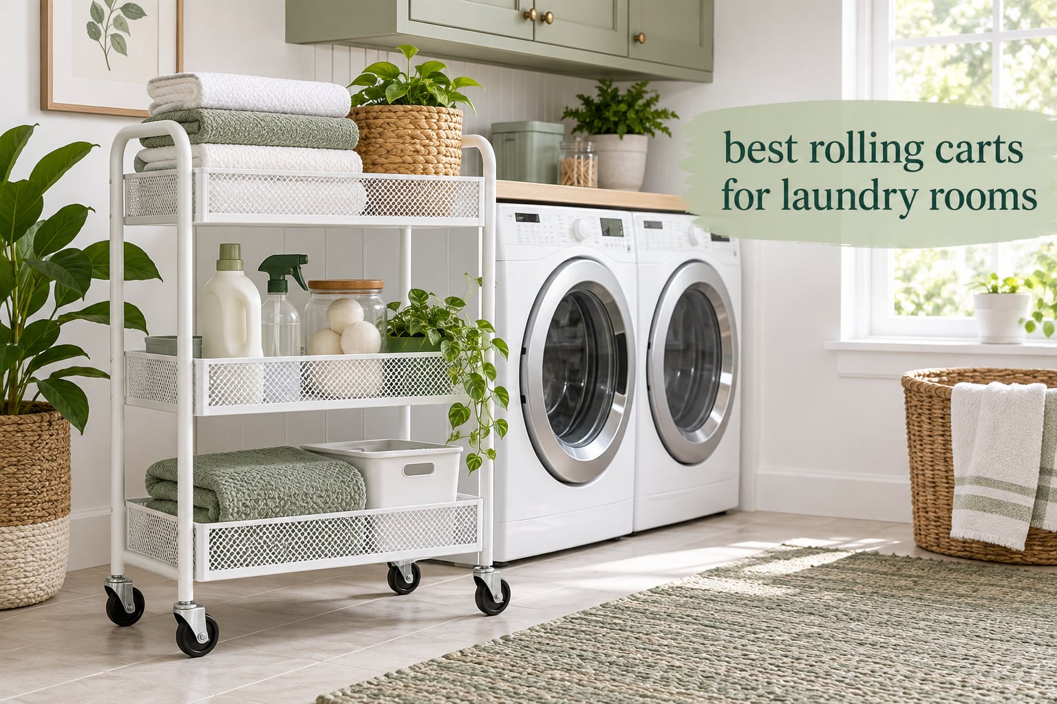 best rolling carts for laundry rooms