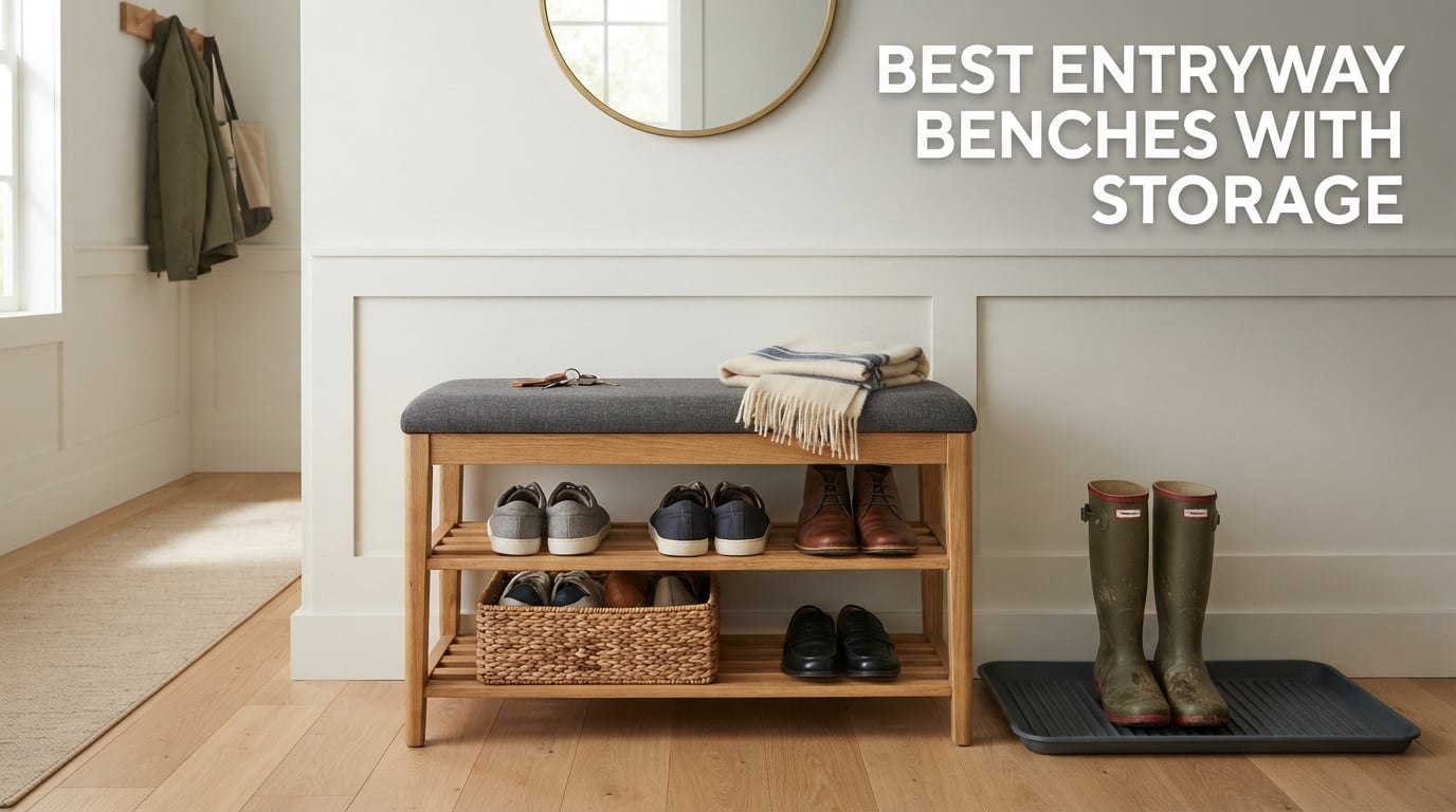 best entryway benches with storage