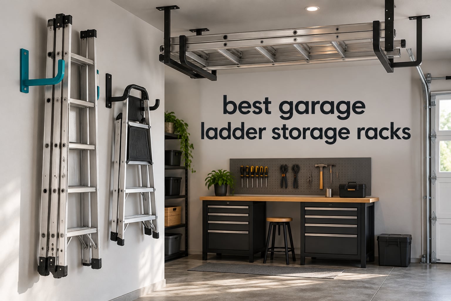 best garage ladder storage racks